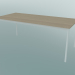 3D Modell Rechteckiger Tischfuß 190x85 cm (Eiche, Weiß) - Vorschau