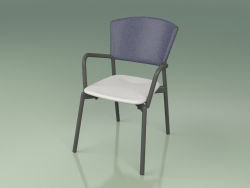 Cadeira 021 (fumaça de metal, azul, resina de poliuretano cinza)