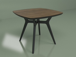 Dining table Lars Walnut (black, 900x900)