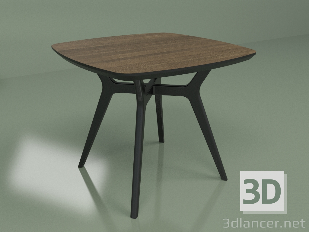 3 डी मॉडल डाइनिंग टेबल लार्स वॉलनट (काला, 900x900) - पूर्वावलोकन