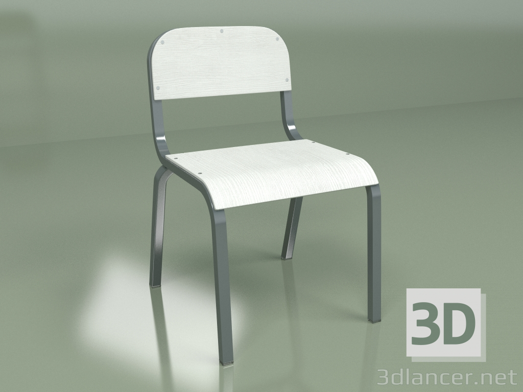 3D Modell Stuhltorso (weiß) - Vorschau