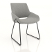 3D Modell Stuhl auf Metallkufen - Vorschau