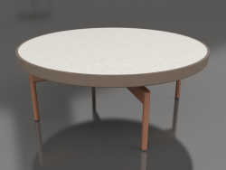 Round coffee table Ø90x36 (Bronze, DEKTON Sirocco)