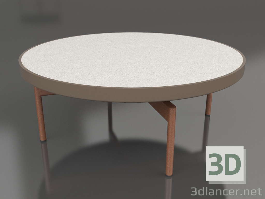 modello 3D Tavolino rotondo Ø90x36 (Bronzo, DEKTON Sirocco) - anteprima