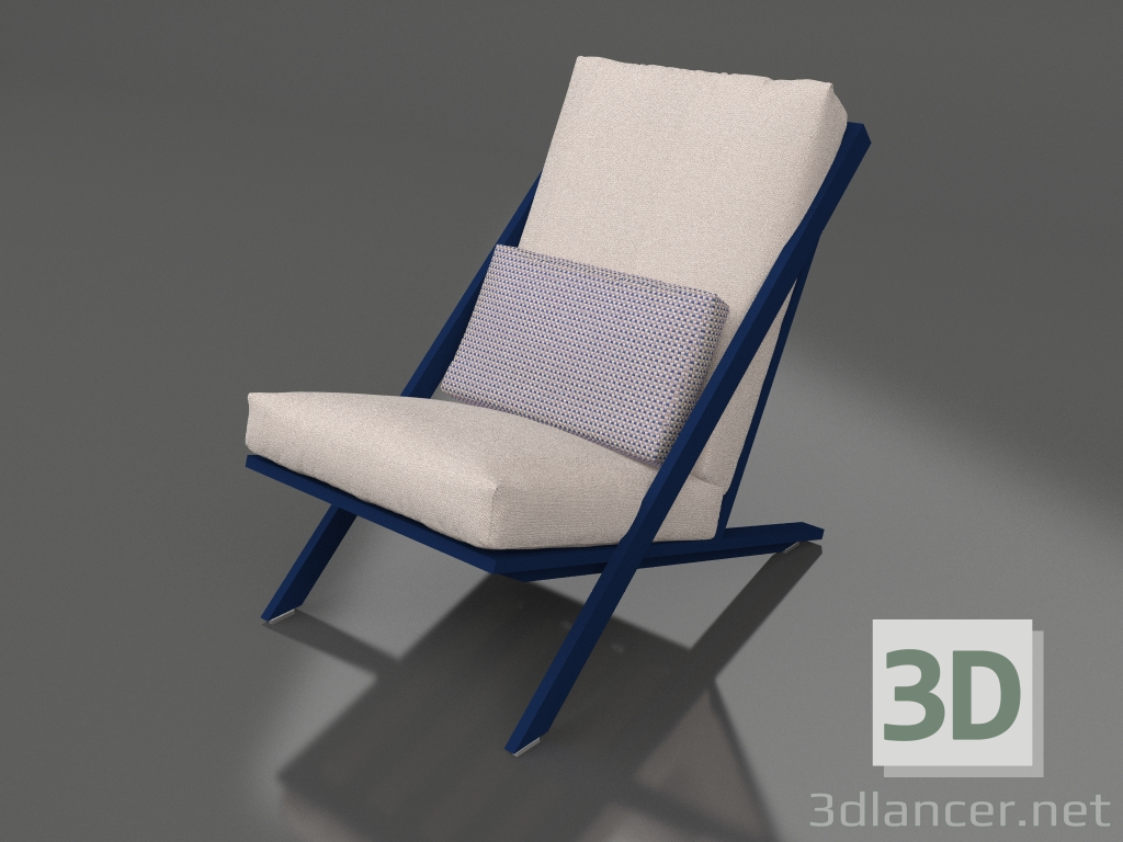 3d model Club chair for relaxation (Night blue) - preview