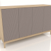 3d model TV stand FARGO with milled facades 1600x500x950 mm (platinum, lightened oak, option 3) - preview
