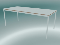 Rectangular table Base 190x85 cm (White, Plywood, White)