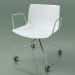 3d model Chair 0219 (4 castors, with armrests, chrome, polypropylene PO00401) - preview