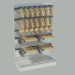 3d shelf construction model buy - render