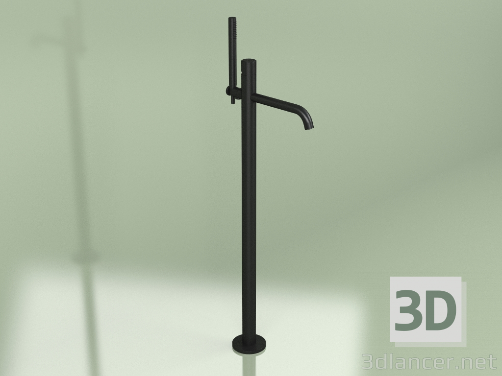 3d model Mezclador de bañera de pie con ducha de mano (16 62, NO) - vista previa