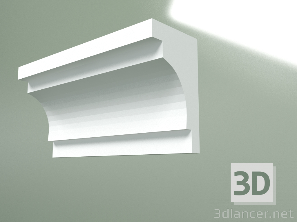 modello 3D Cornicione in gesso (zoccolo a soffitto) KT270 - anteprima