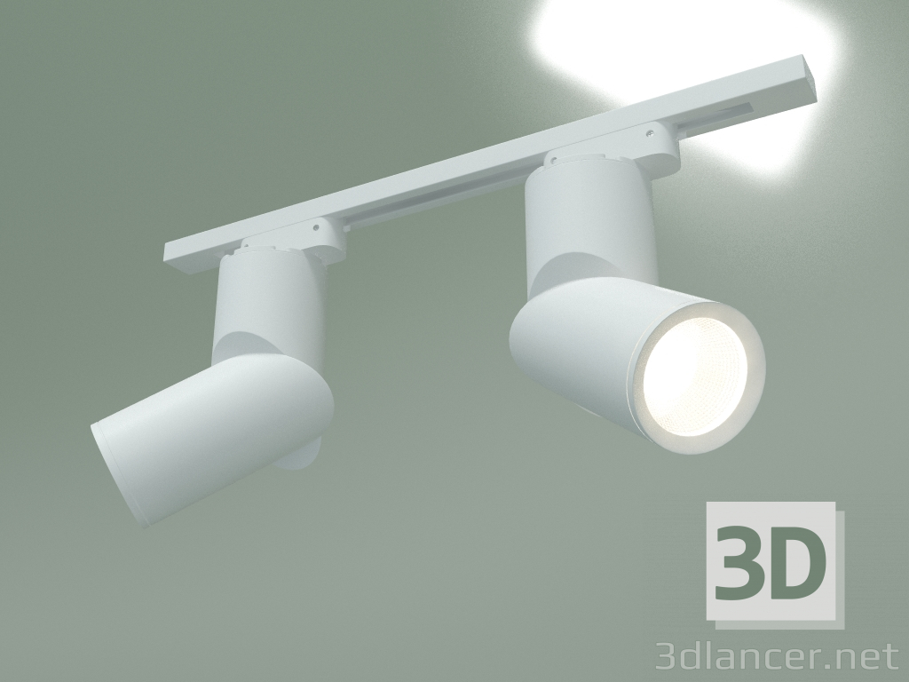 3d model Foco LED sobre riel LTB33 (blanco) - vista previa