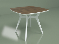 डाइनिंग टेबल लार्स वॉलनट (सफेद, 900x900)