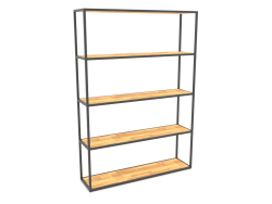 Large rectangular rack (WOOD, 120x30x170, 5 shelves)