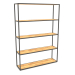 3d model Large rectangular rack (WOOD, 120x30x170, 5 shelves) - preview