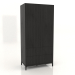 3D Modell Kleiderschrank FARGO 1050x600x2200 mm (Eiche schwarz, 2 Türen, 4 Schubladen) - Vorschau