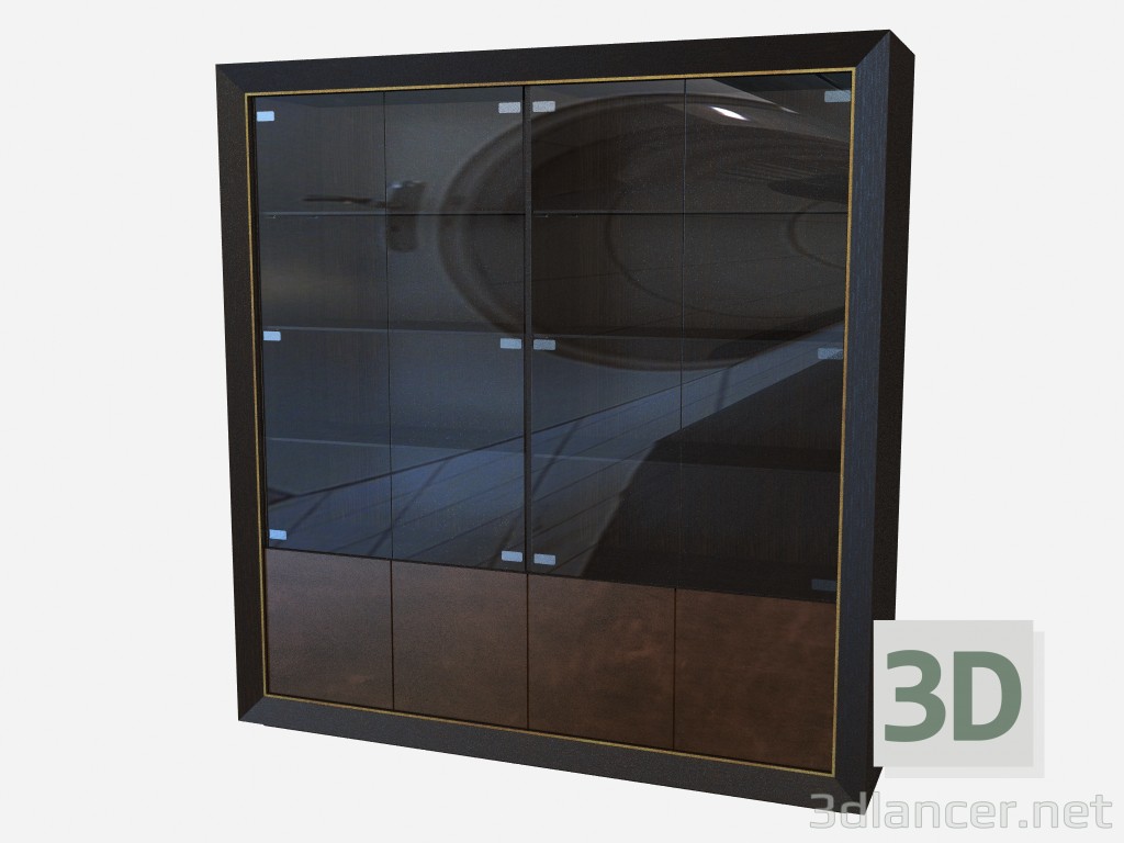 Modelo 3d Uma grande vitrine de Art Deco de quatro portas em Don Giovanni Z07 - preview