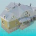 3d model 2-storey house - preview