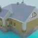 modello 3D Casa 2 piani - anteprima