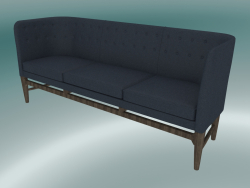 Triple sofa Mayor (AJ5, H 82cm, 62x200cm, Smoked oiled oak, Divina - 793)