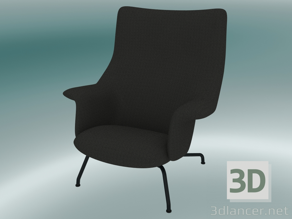 modello 3D Doze lounge chair (Ocean 3, Anthracite Black) - anteprima