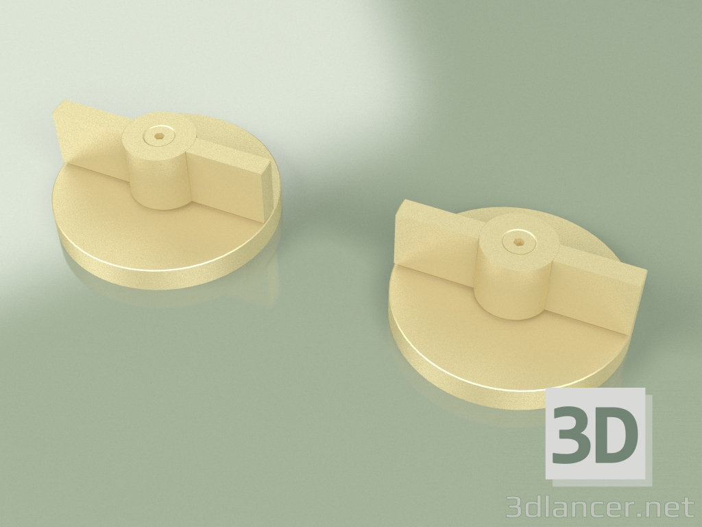 3D modeli 2 karıştırma kapatma vanası seti (19 51 V, OC) - önizleme