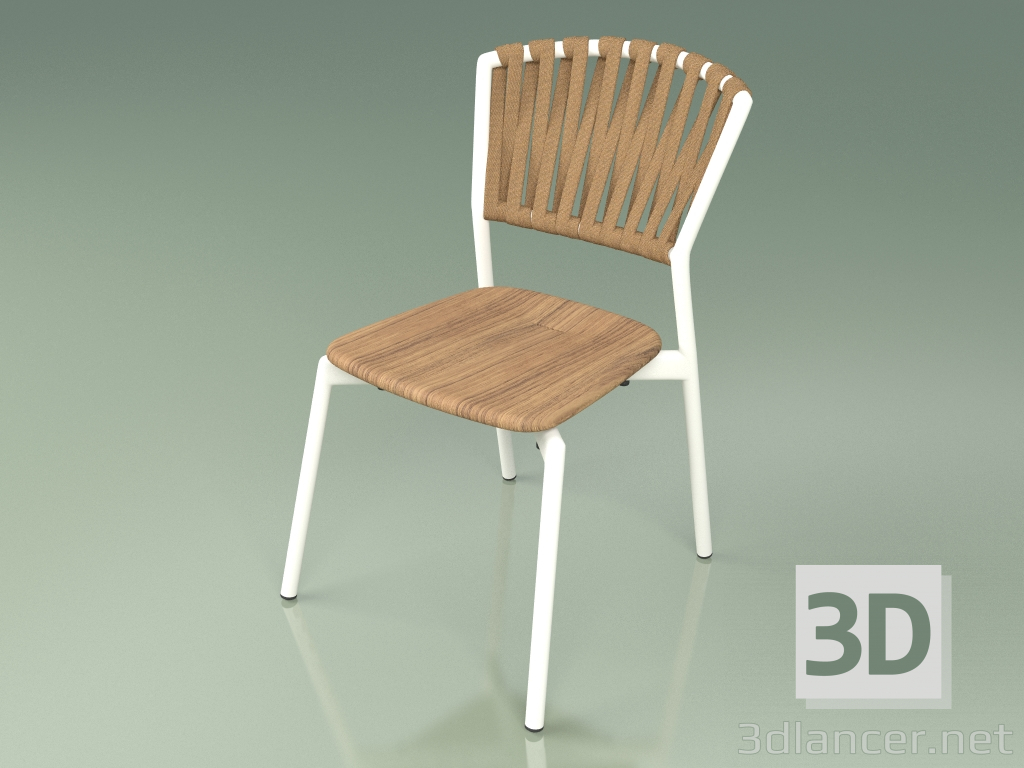 3D Modell Stuhl 120 (Metallmilch, Teakholz) - Vorschau