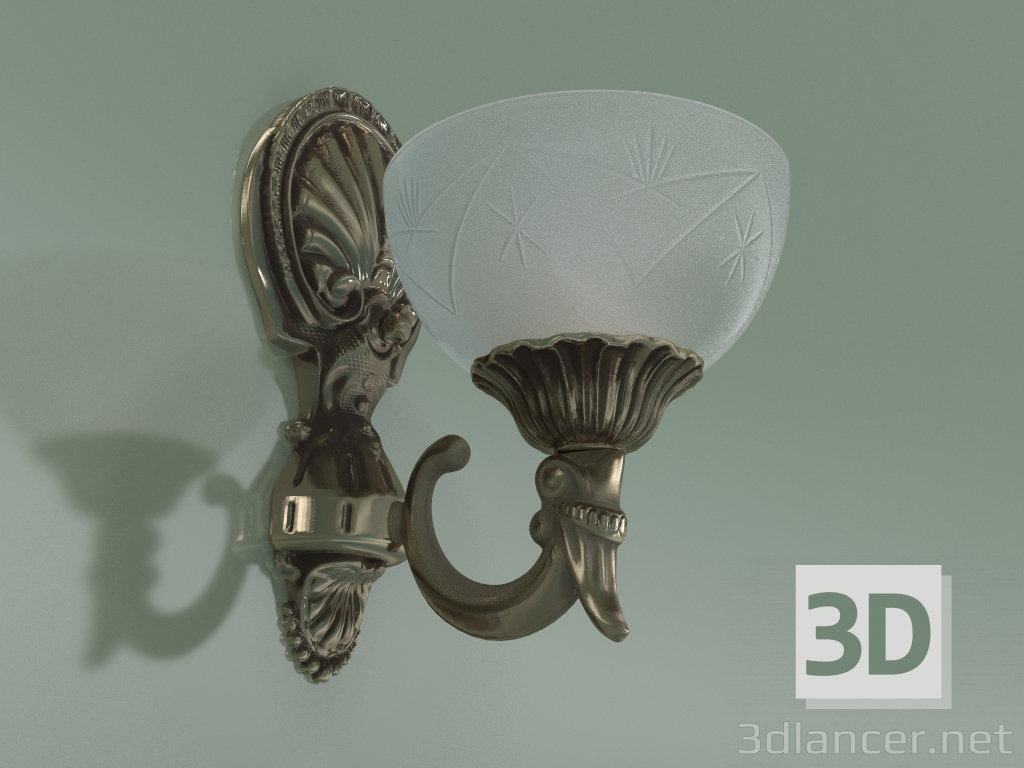modello 3D Applique 60006-1 (bronzo antico) - anteprima