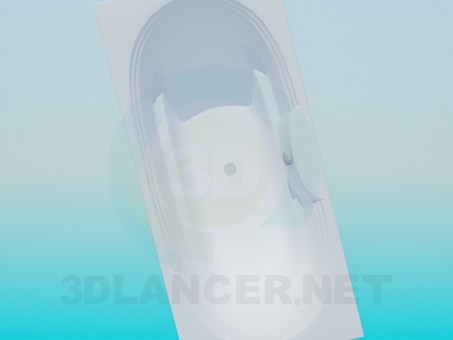 3d model Bath with ribs - preview 3d model Bath with ribs - preview