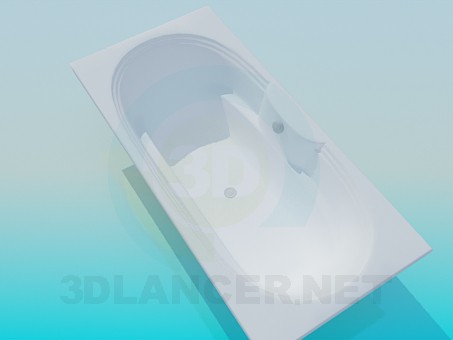 3d model Bath with ribs - preview 3d model Bath with ribs - preview