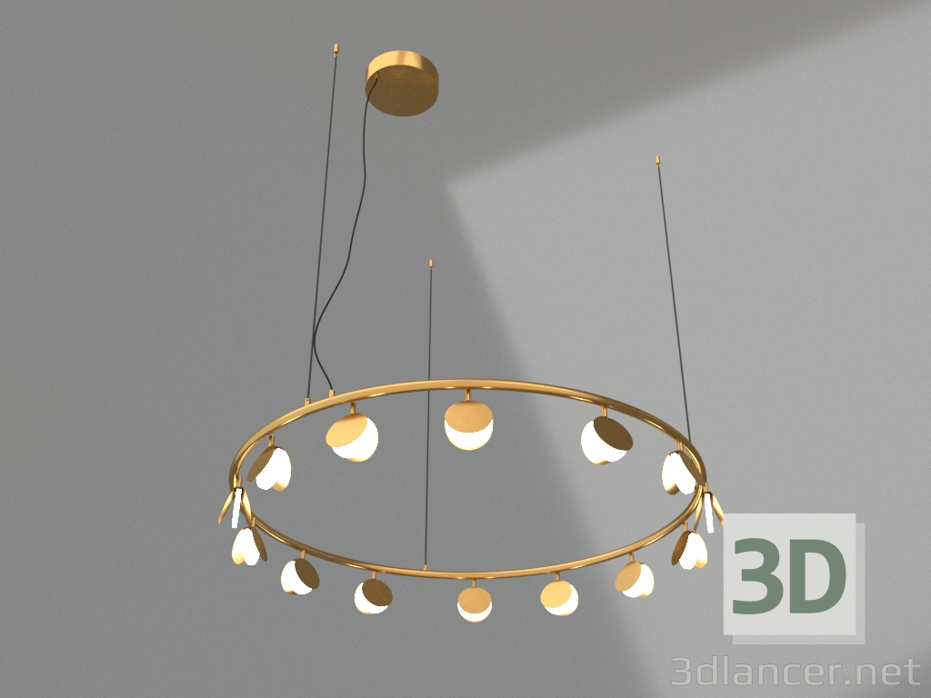 3d model Hanging chandelier (7357) - preview