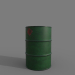 3d Barrel 200 liters Green dirt model buy - render