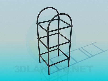 3d модель Підставка зі скляними поличками – превью 3d модель Підставка зі скляними поличками – превью