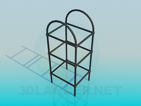 3d модель Підставка зі скляними поличками – превью 3d модель Підставка зі скляними поличками – превью
