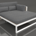3d model XL modular sofa, section 2 right, high back, artificial wood (White) - preview