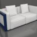 3 डी मॉडल डबल सोफा (रात नीला) - पूर्वावलोकन
