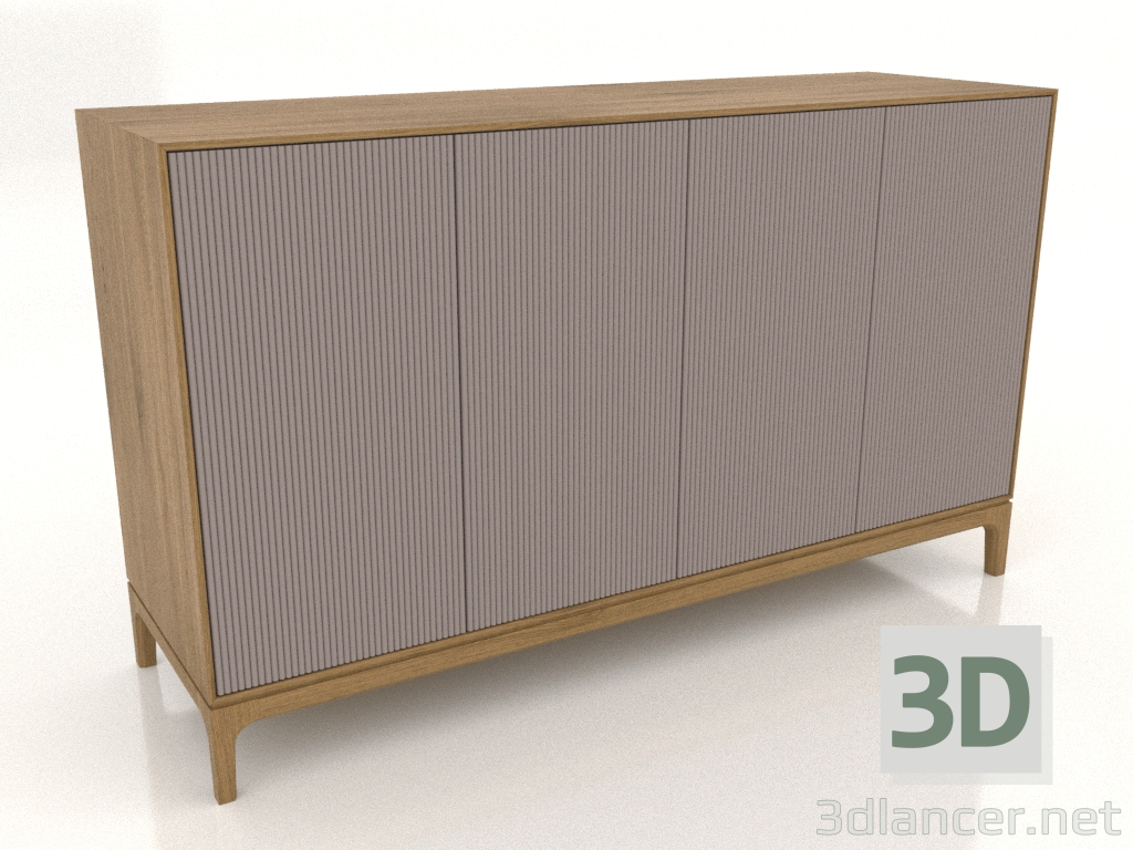 3d model Mueble de TV FARGO con frontales fresados 1600x500x950 mm (platino, roble natural, opción 3) - vista previa 3d model Mueble de TV FARGO con frontales fresados 1600x500x950 mm (platino, roble natural, opción 3) - vista previa