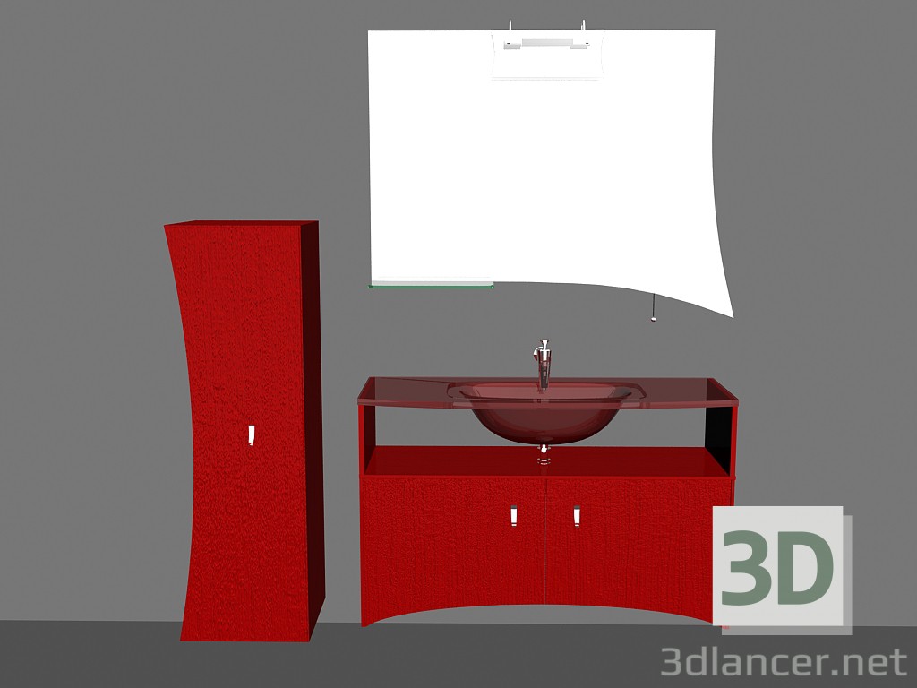 3D modeli Modüler sistem banyo (şarkı) (14) için - önizleme