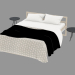 3d model ROOM bed with DRIP side tables - preview