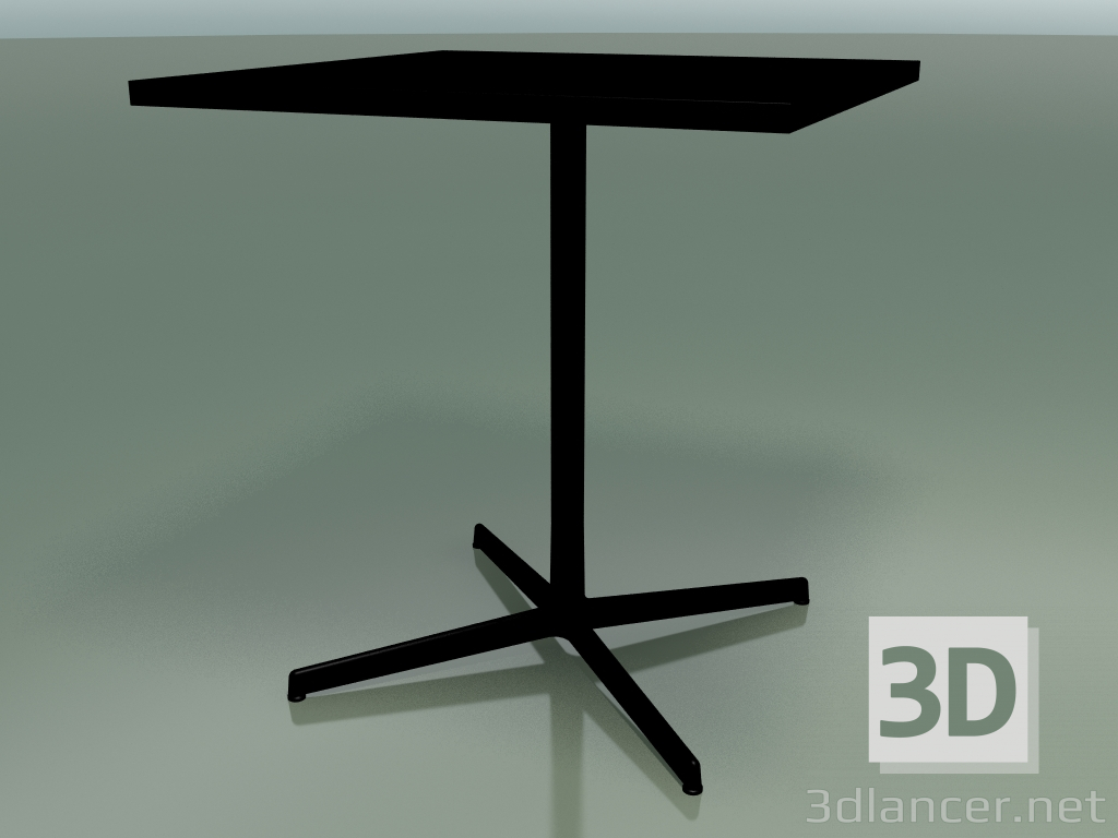 modello 3D Tavolo quadrato 5509, 5529 (H 74 - 69x69 cm, Nero, V39) - anteprima