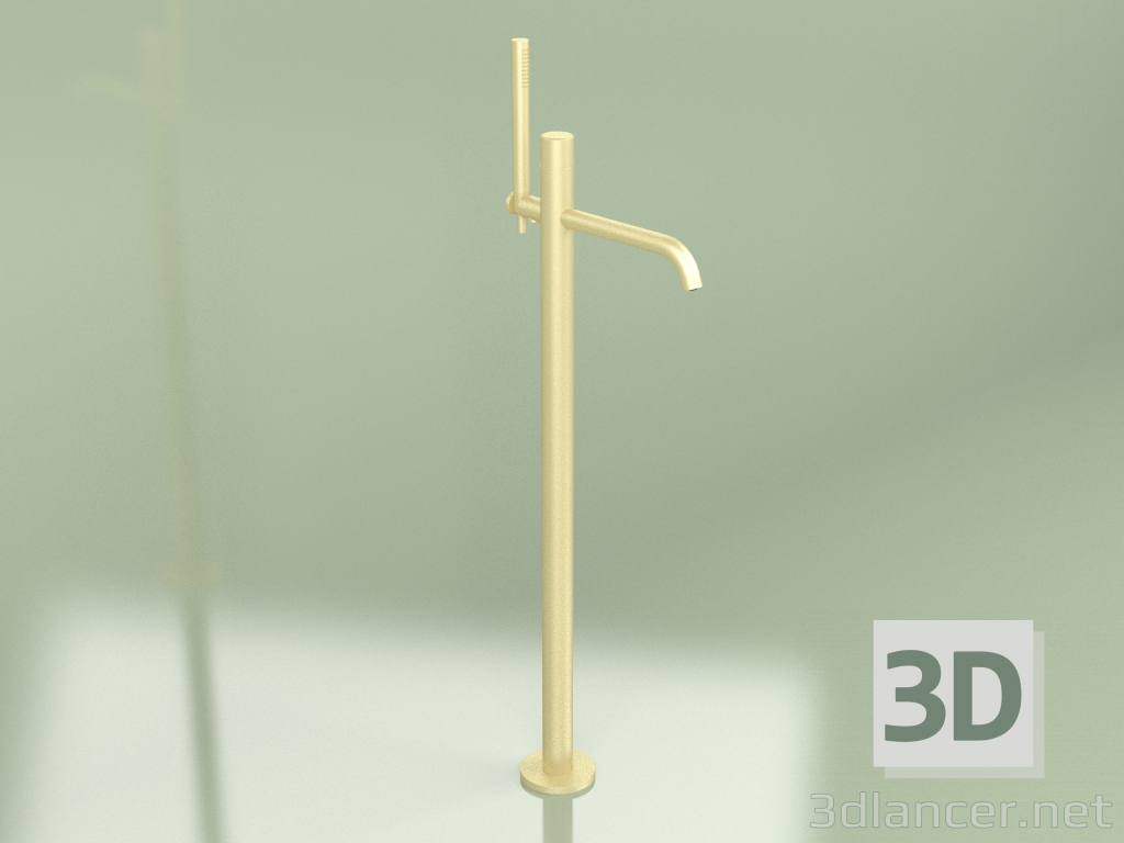 3D modeli El duşlu ayaklı banyo bataryası (16 62, OC) - önizleme
