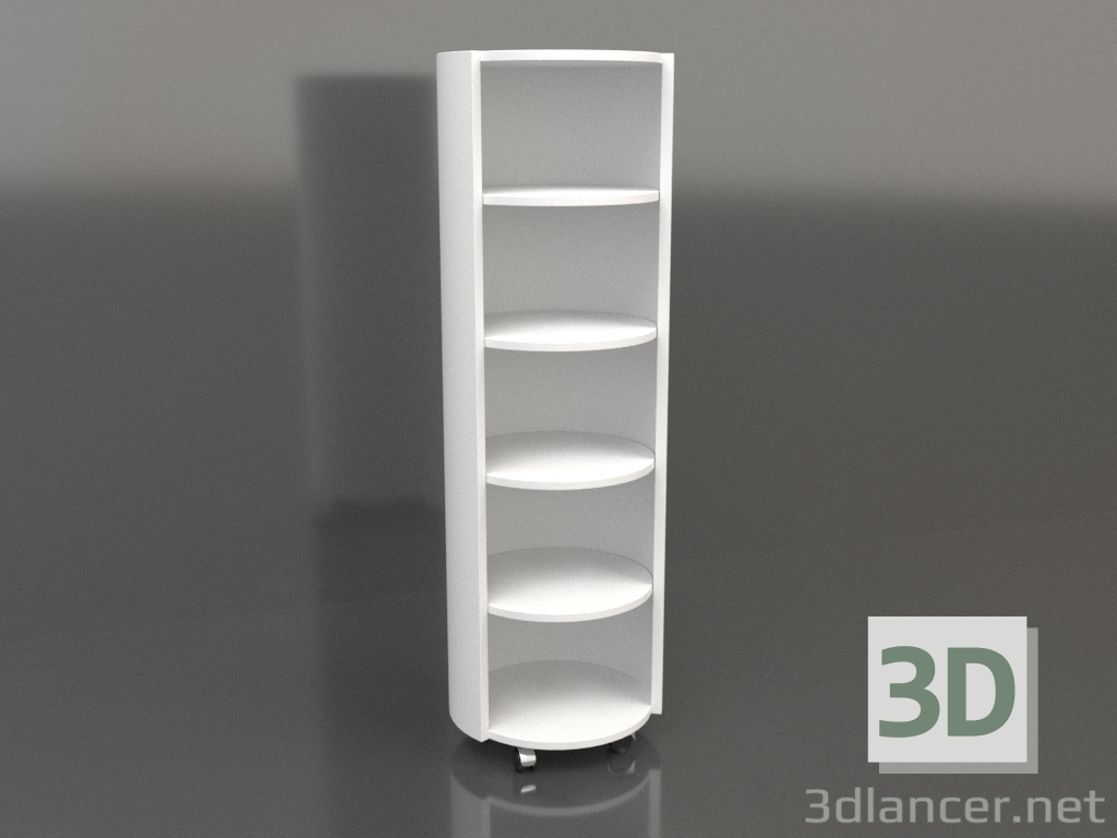 3D modeli Tekerlekli raf TM 09 (D=503х1560, beyaz) - önizleme