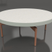 modello 3D Tavolino rotondo Ø90x36 (Grigio cemento, DEKTON Sirocco) - anteprima