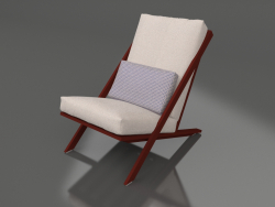 Rahatlama için kulüp sandalyesi (Şarap kırmızısı)