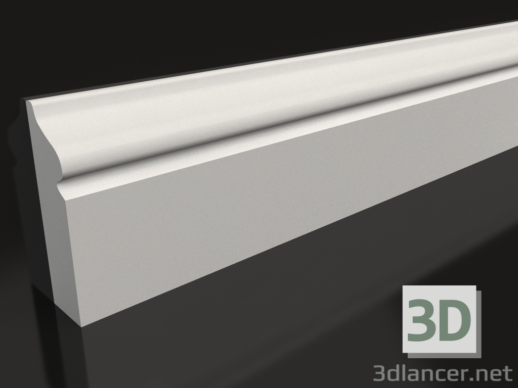 3d model Gypsum floor plinth PN 005 (100x27) - preview