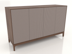TV stand FARGO with milled facades 1600x500x950 mm (platinum, tobacco oak, option 3)
