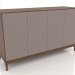 3d model Mueble de TV FARGO con frontales fresados 1600x500x950 mm (platino, roble tabaco, opción 3) - vista previa