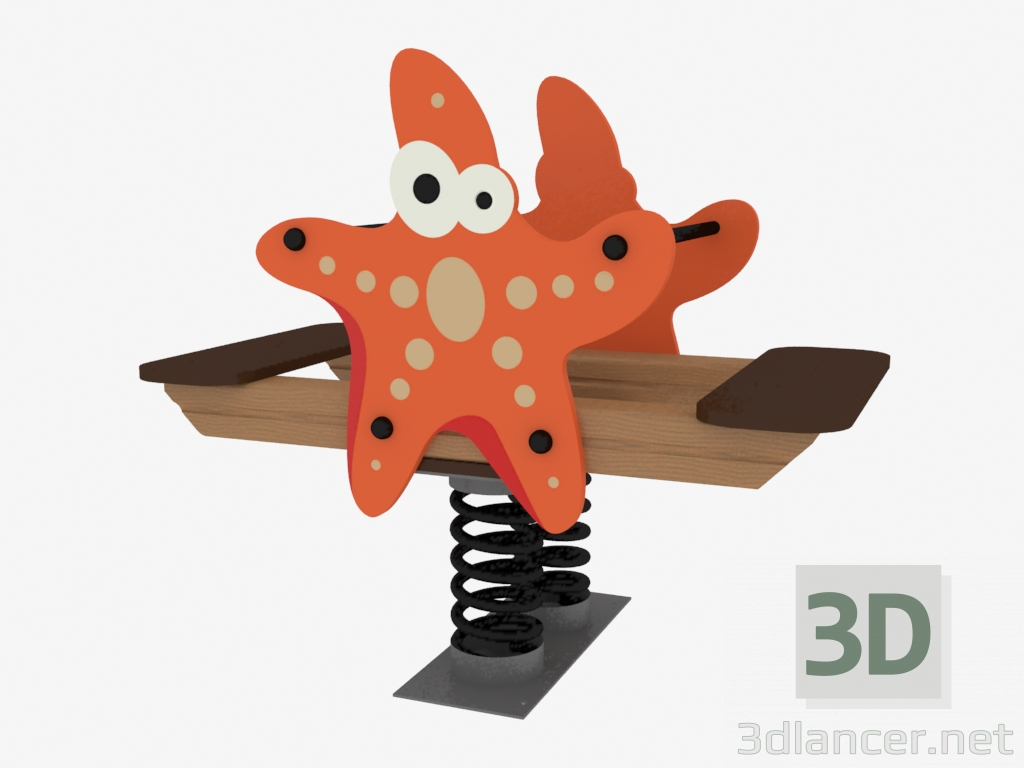 3d модель Гойдалка дитячого ігрового майданчика Морська зірка (6125) – превью