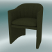 3D modeli Yemek sandalyesi, ofis mokasen (SC24, H 79cm, 57x59cm, Kadife 2 Çam) - önizleme