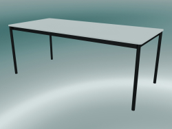 Base de table rectangulaire 190x85 cm (Blanc, Noir)